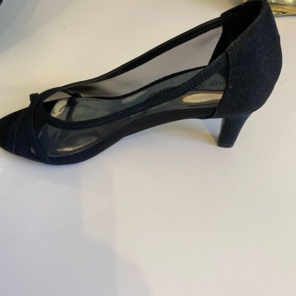 Easy Street Evening Heels Glitter Mesh - Picture 3 of 5